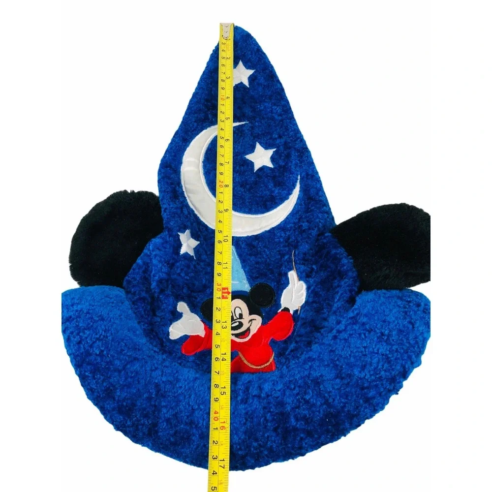 Disney Parks Mickey Mouse Fantasia Hat Sorcerer Wizard Plush Ears Hat Youth Size